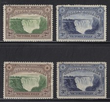 WC1_34858 BRITISH COL.:SOUTH. RHODESIA. 1932-41 VICTORIA FALLS set. MH-MVLH