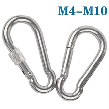 A4 Stainless steel carabiner snap spring hook clip
