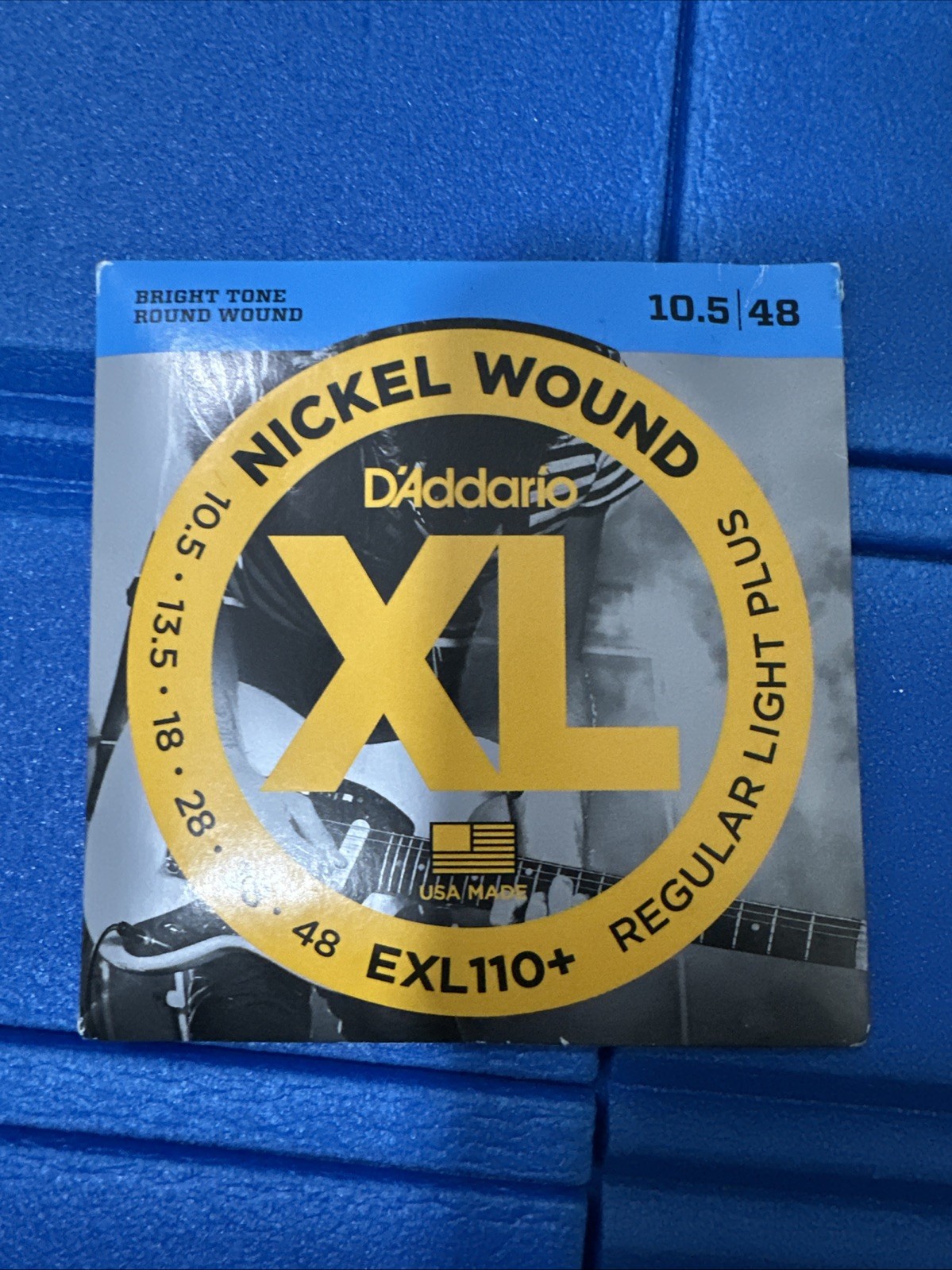 D'Addario EXL110+ Nickel Wound 10.5-48 Electric Guitar Strings, Regular-Plus