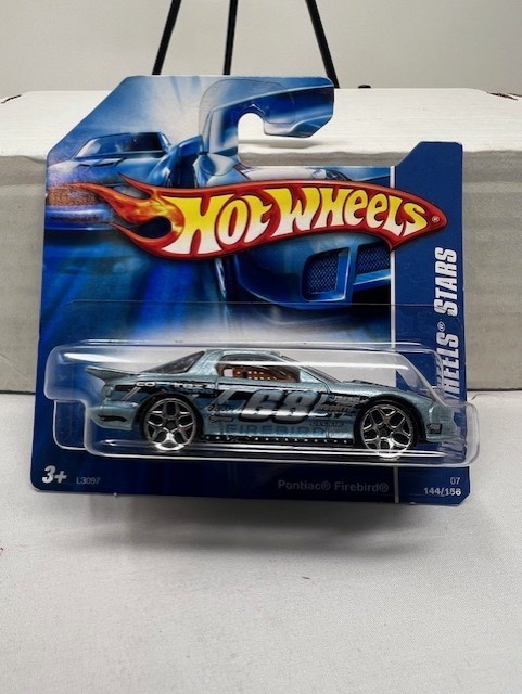 *NEW* Hot Wheels 2007 All Stars Pontiac Firebird #144 Blue - Short Card -