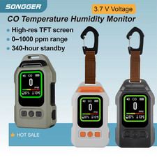 SB-9617 Carbon Monoxide Temperature Humidity Detector 4in1 0-1000ppm CO Alarm Ma