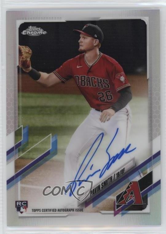 2021 Topps Chrome Rookie Auto Refractor 400/499 Pavin Smith #RA-PS Auto 0l44