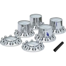 6 Piece Semi Truck Hub Cap Set, Wheel Cover for Trailer Axle Conversion Parts