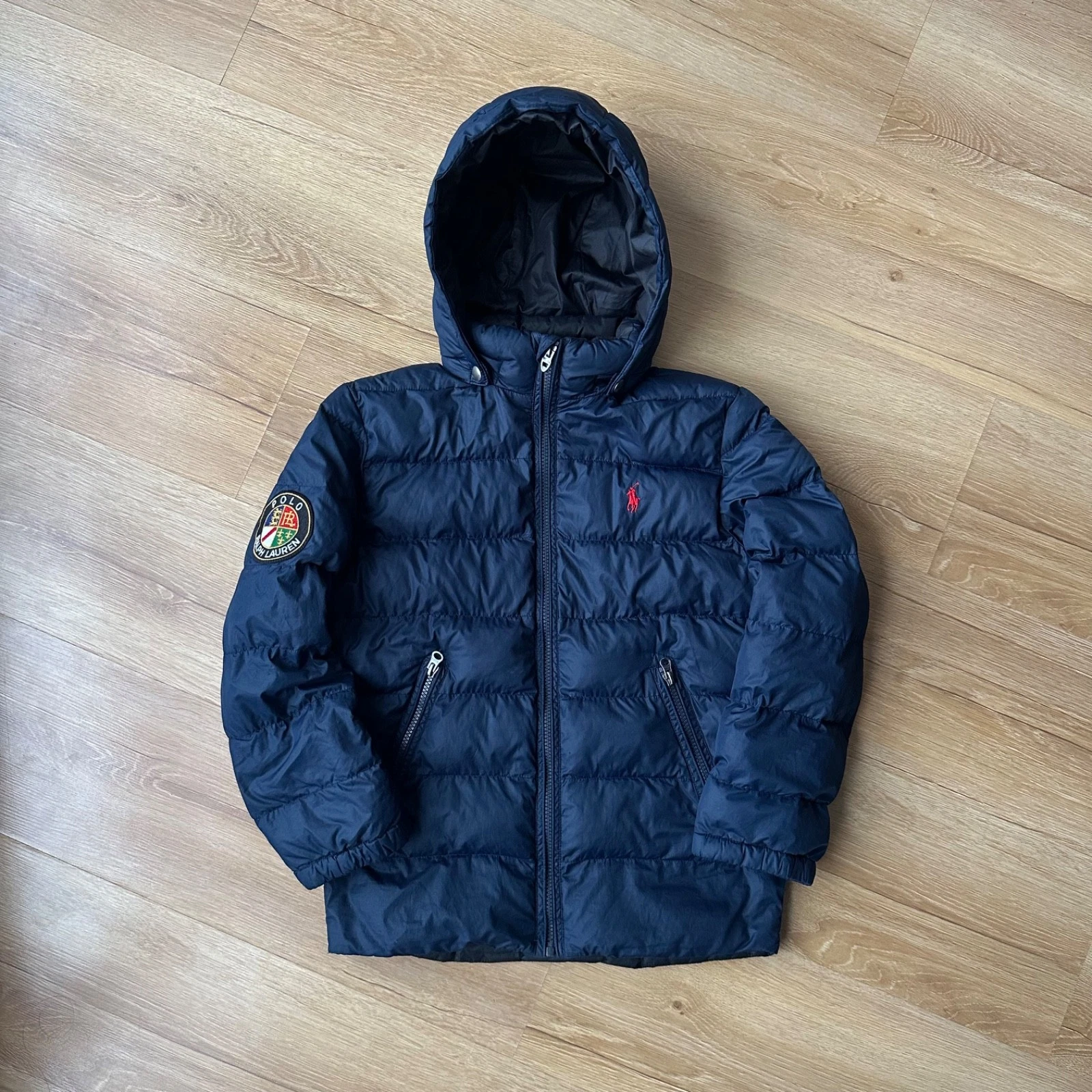 Polo Ralph Lauren Boys Size M 10-12 Hooded Down Puffer Jacket Winter
