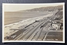 Roosevelt Highway and Beach Santa Monica California RPPC Brookwell Photo 569