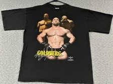 Goldberg 1999 WCW T Shirt XL Black Distressed Vintage 90s Wrestling Double Sided