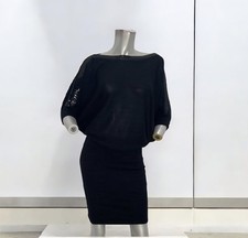 Guess By Marciano Black Metallic Sweater Cocktail Dress Xs