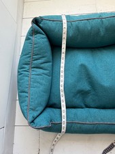 Rectangular Designer dog bed, with padded sides & removable cushion pad