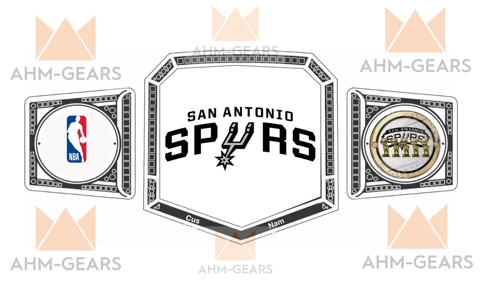 Personnaliser la ceinture de basket-ball américain San Antonio Spurs NBA... - Photo 1/1