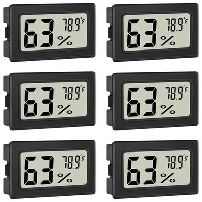 Humidity Meter Indoor Thermometer 6-Pack Mini Digital Thermometer Hygrometer Ind