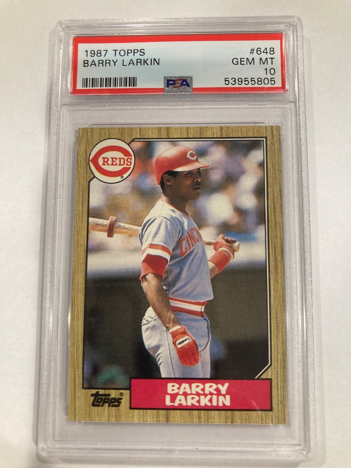 1987 Topps #648 Barry Larkin PSA 10 Rookie HOF RC  Ships Same/Next Business Day 