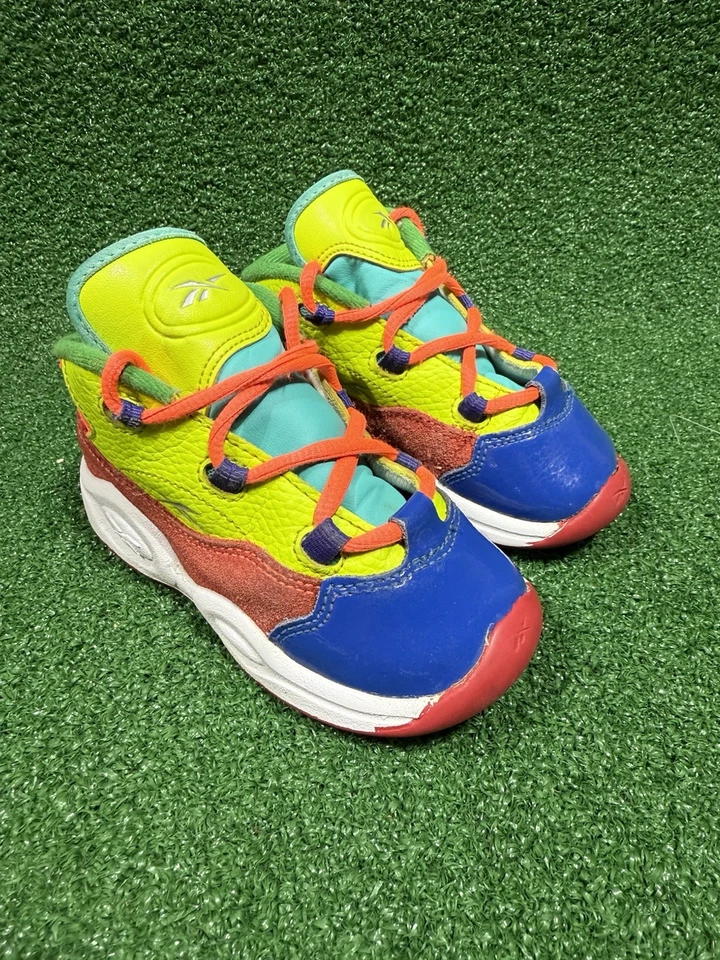 Reebok Question Mid Color Explosion Talla 8C Limpio Foto 2 de 4