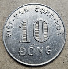 1970 South Vietnam 10 Ten Dong - Asian - Vietnamese - Nickel Clad Steel Coin 