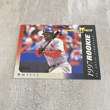 1997 Pinnacle X-Press Rookie #124 Dmitri Young St. Louis Cardinal Baseball Card. rookie card picture