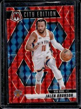 2024-25 Panini Mosaic Jalen Brunson Red Mosaic City Edition #284 Knicks