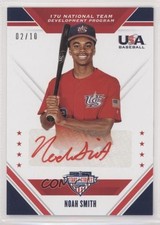 2020 Panini USA Baseball Stars & Stripes Red Ink 2/10 Noah Smith Auto uk2
