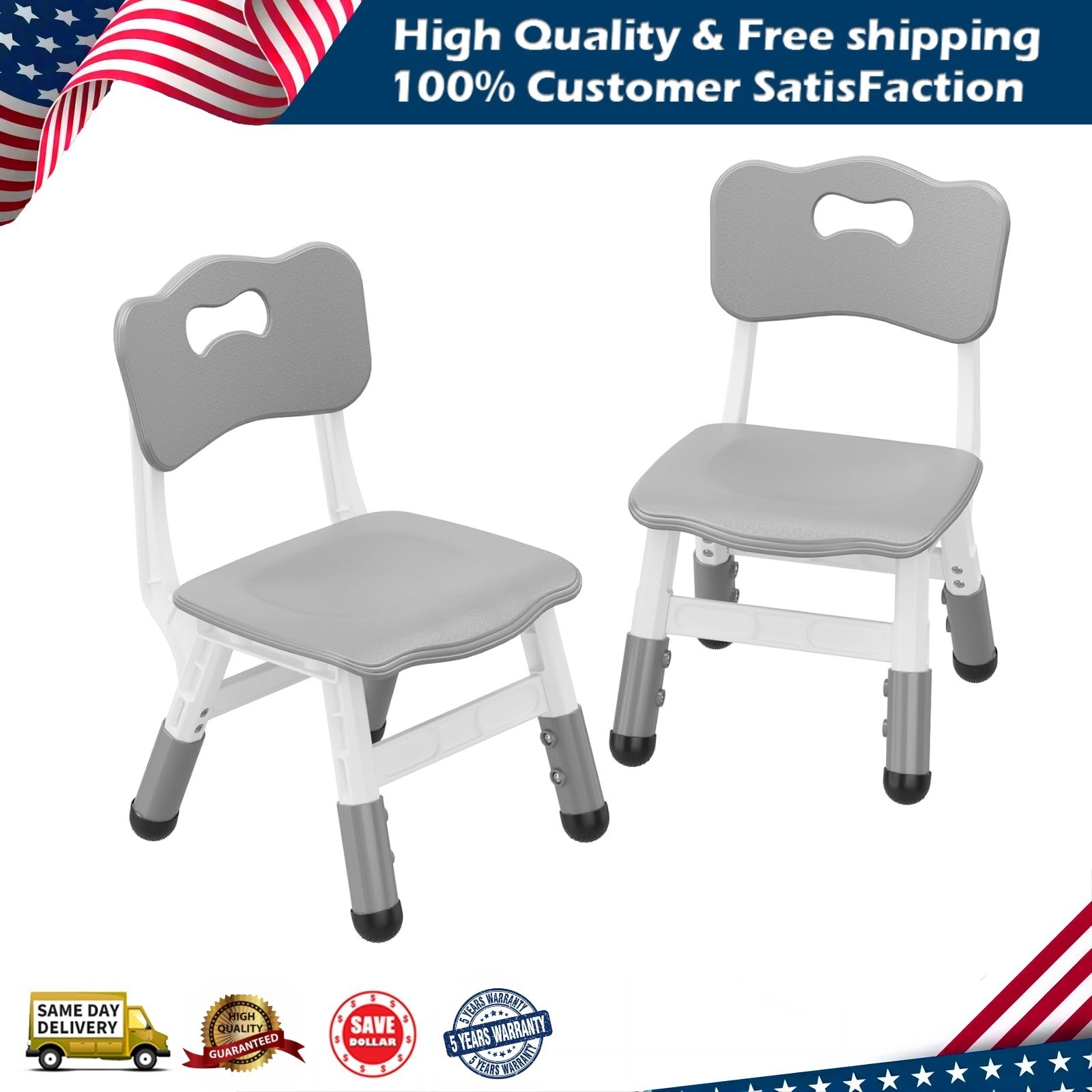 Adjustable Height 3 Level For Boys Girls Ages 2-8