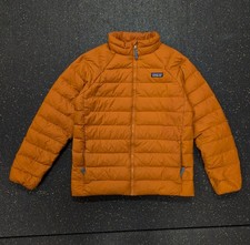 Patagonia Down Sweater Insulated Puffer Jacket Boys XL 14 Orange 68625