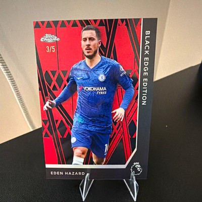 Topps 2026 Chrome Premier League Eden Hazard Chelsea Black Edge BLK-48 3/5