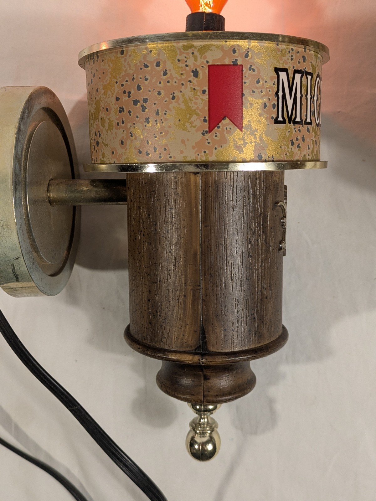  Vintage 1970's (3) Michelob Wall Sconces Bar Lights Tested Work *Read* 