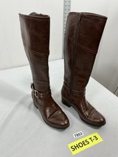 Womans Excellent Unisa Tenna Knee Length Riding Boots 7.5 M Brown Block Heel