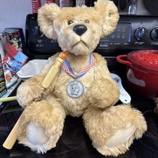 Vintage Mohair Teddy Bear By Artist Susan Corey 19890 Fully Jointed 20” Tall