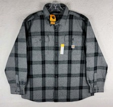 NWT Carhartt Loose-Fit Heavyweight Flannel Long-Sleeve Plaid Shirt Men's XL
