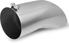 Exhaust Tip, 5" Inlet 5" Outlet 15" Overall Length 5 Inch Inlet Silver