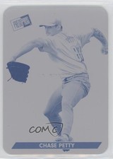 2024 Leaf Press Pass Premium Printing Plate Cyan 1/1 Chase Petty #9 s5q