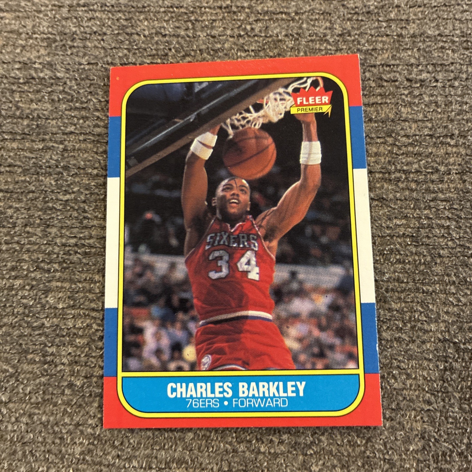 1986-87 Fleer - Charles Barkley #7 Philadelphia 76ers Ex Nm Condition