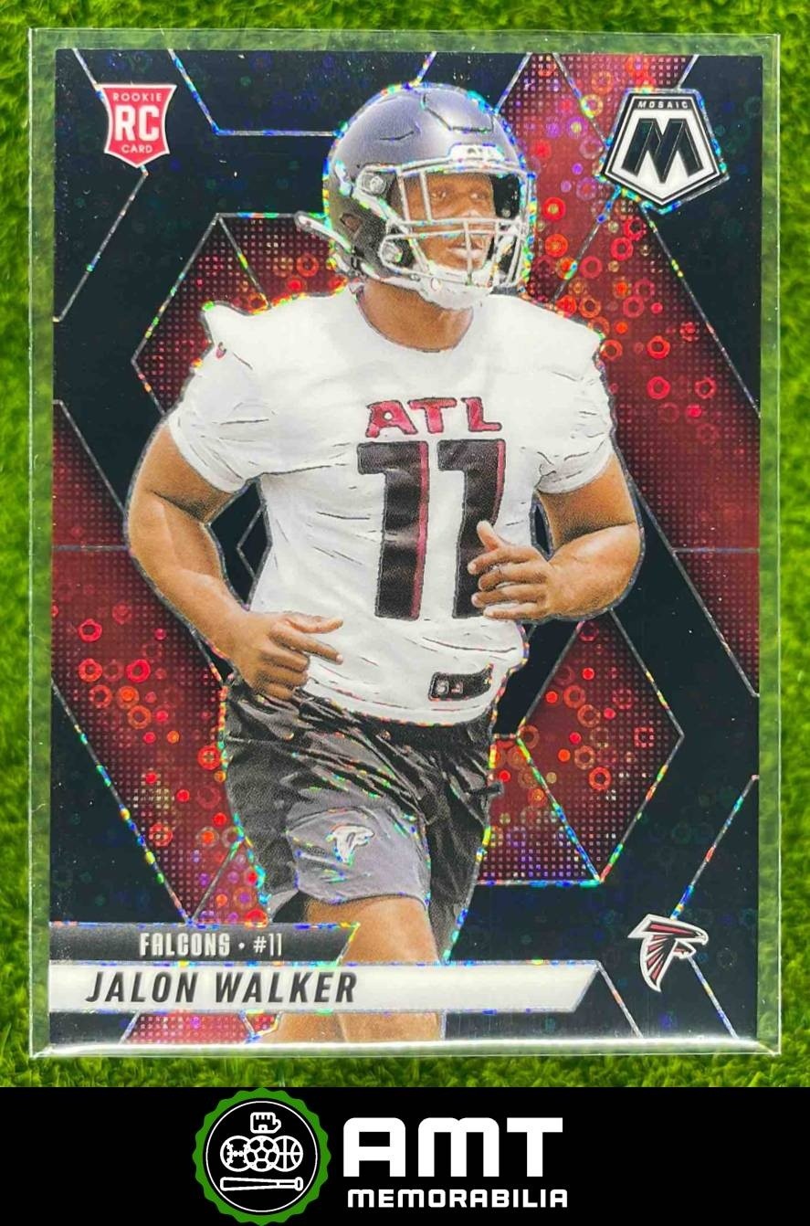 Jalon Walker RC 2025 Panini Mosaic 1/1 Rookies No Huddle Black Prizm Falcons 377