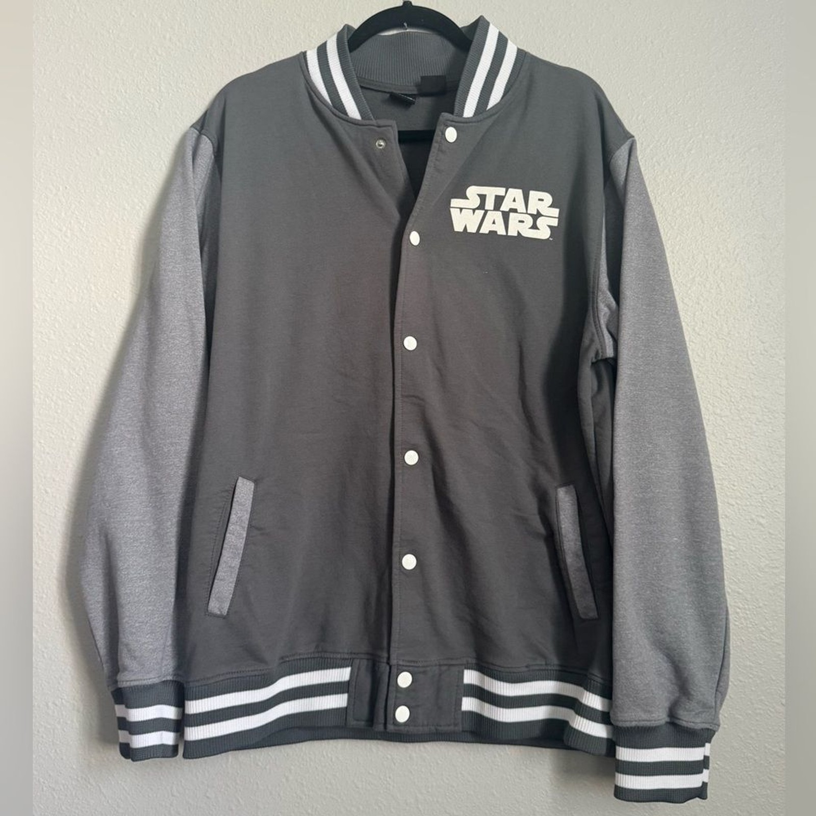 Large Star Wars Varsity Jacket, Gray - image 2