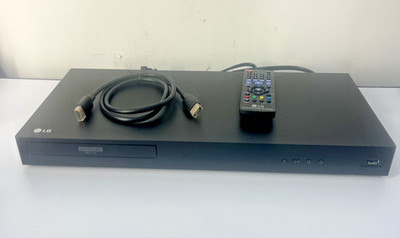 LG UP875 4K Ultra HD UHD HDR 3D Blu-Ray DVD Disc Player with Remote - Tested
