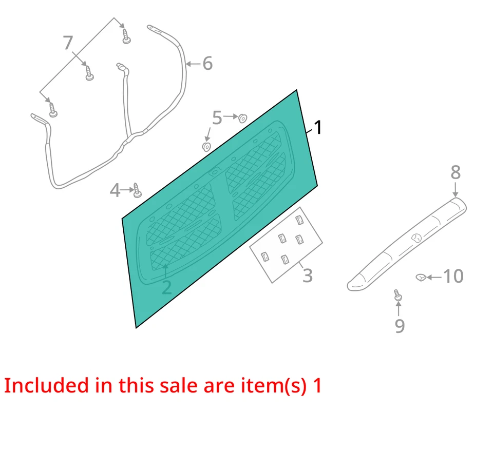 REJILLA RADIADOR CHRYSLER 5JY10PR4AF NUEVO OEM 5JY10PR4AF Foto 2 de 3