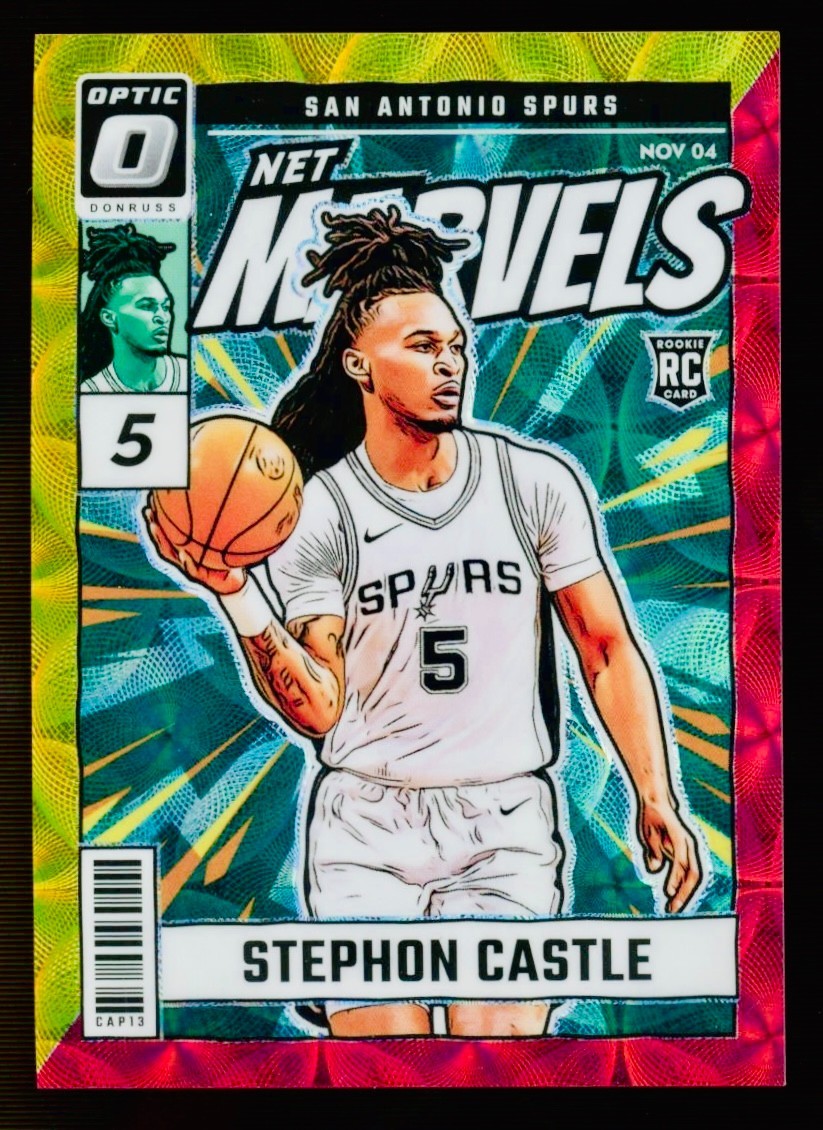 2024-25 Donruss Optic - Stephon Castle No. 12 NET MARVELS RED & GOLD PRIZM /99 