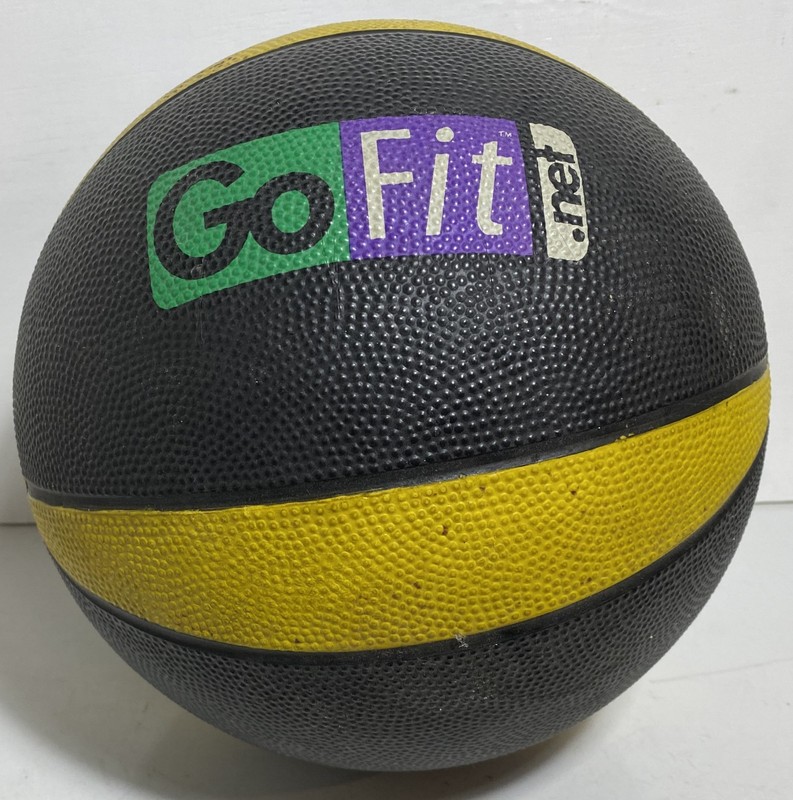 Gofit.net 10 Pound Yellow Black Medicine Ball Strength Training LB