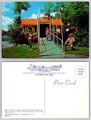 Enchanted Forest Old Forge New York Robin Hood Postcard