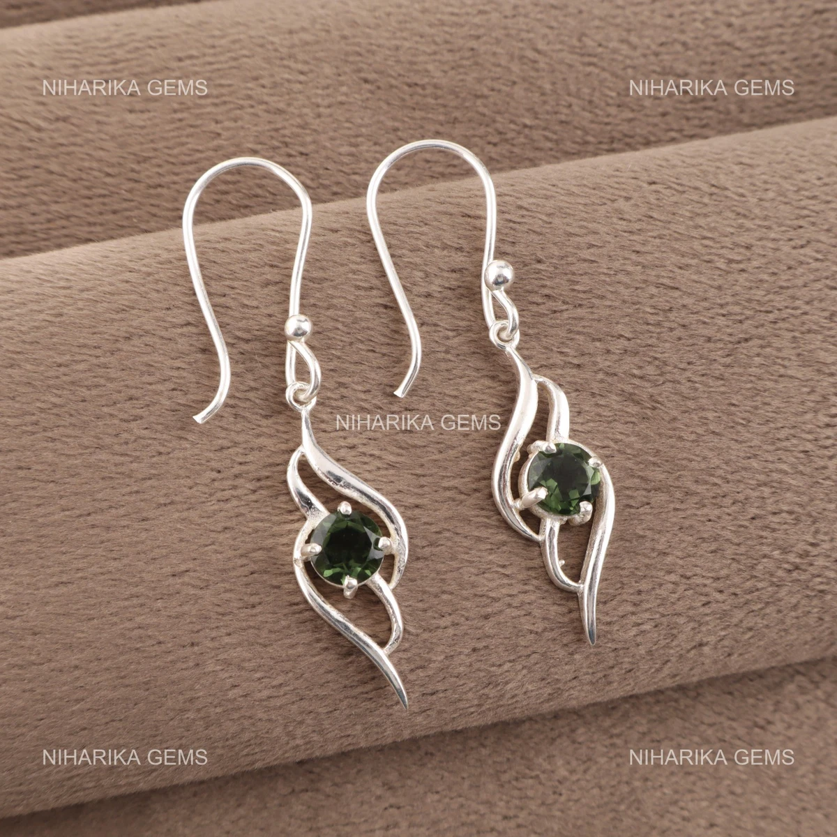 Orecchini Pendenti In Argento 925 Con Tormalina Rosa Naturale – Fatti A Mano – Regalo Esclusivo - Foto 3