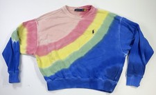 Polo Ralph Lauren Tie Dye Sweatshirt Small Rainbow Crewneck Logo