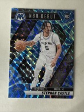 2024-25 Mosaic Stephon Castle Reactive Blue Mosaic Prizm Rookie RC #267 Spurs