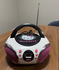 Hello Kitty CD Player Boombox Model KT2026MBY - Partially Working Read For Parts
