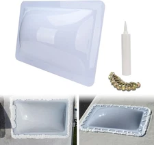 RV Skylight Outer Dome,18"x26" OD Universal Fits All Standard White 