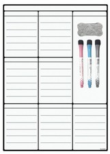 A3 Dry Erase Weekly Planner Board - 16" x 12" Magnetic Whiteboard for Daily, ...