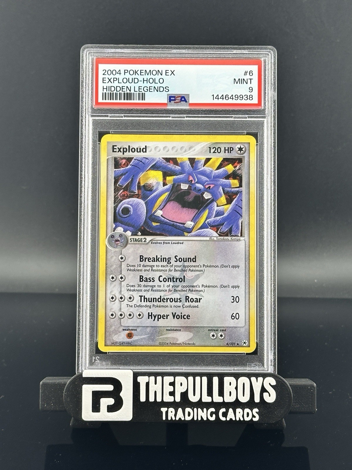 2004 POKEMON EX HIDDEN LEGENDS #6 EXPLOUD-REVERSE HOLO PSA 9 MISLABELED BY PSA