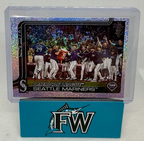 2025 Topps Series 1 Mariners Team Card #96 Sand-Glitter Jumbo Exclusive SP - Bild 1 von 2