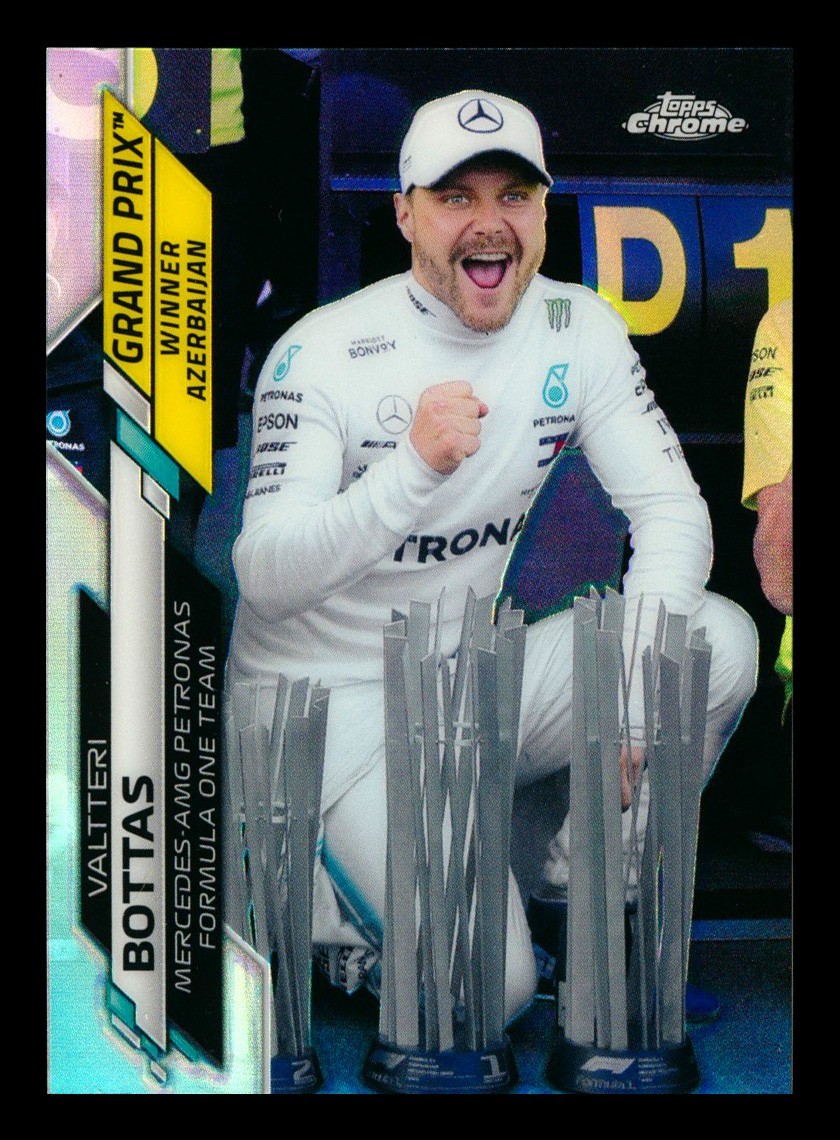 2020 TOPPS CHROME F1 #136 VALTTERI BOTTAS RC REFRACTOR AZERBAIJAN GP ROOKIE!