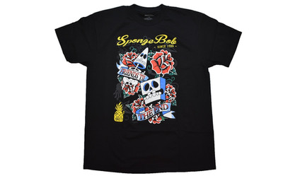 SpongeBob SquarePants Mens Friends Til The End Since 1999 Tattoo Shirt New S-XL