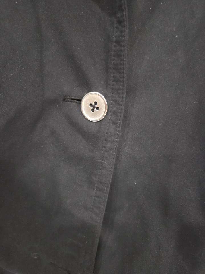 Женский черный плащ Avenue размер 18/20 плюс размер на пуговицах - Изображение 2 из 4