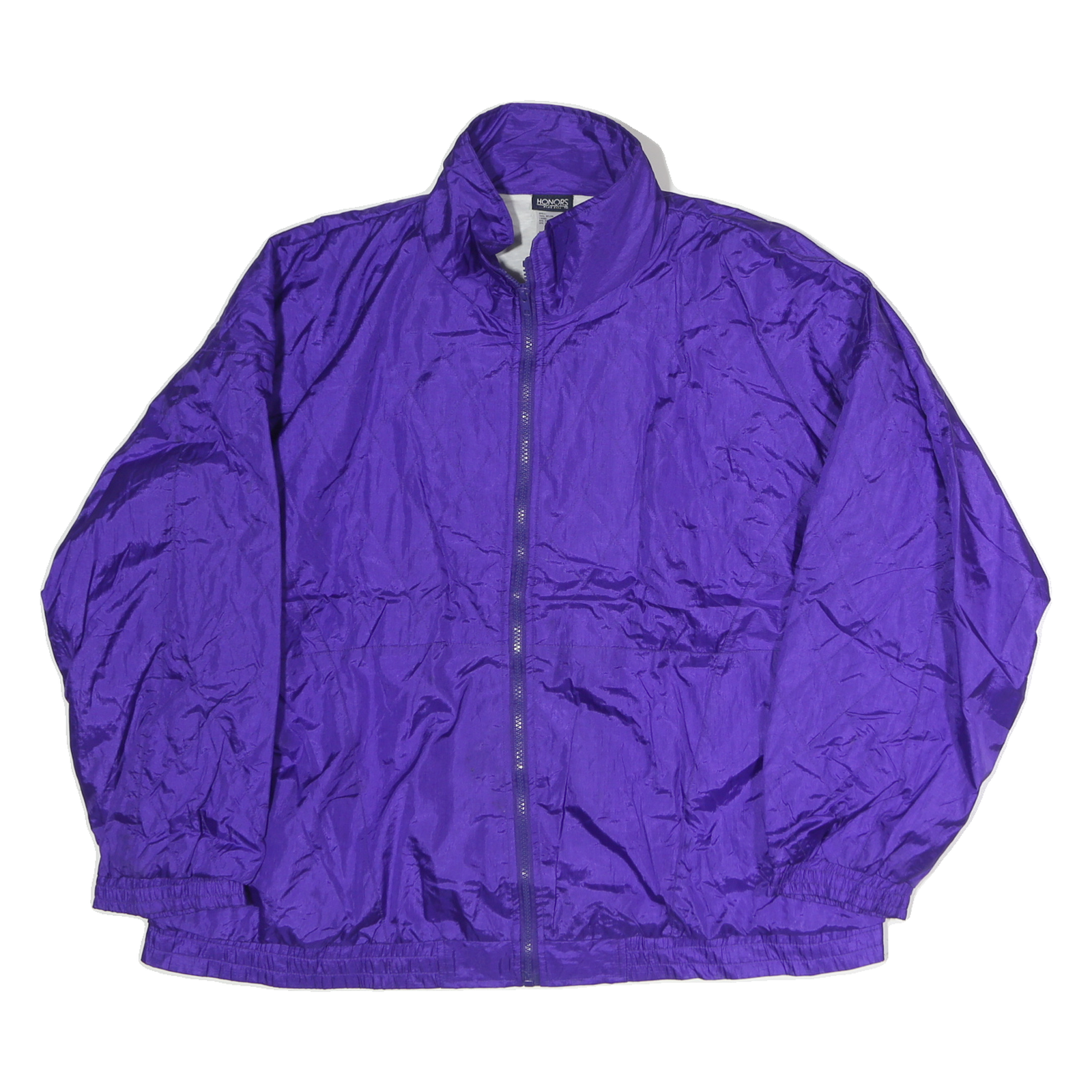 HONOURS Womens Purple Nylon Zip Jacket XL Casual Lightweight Plain