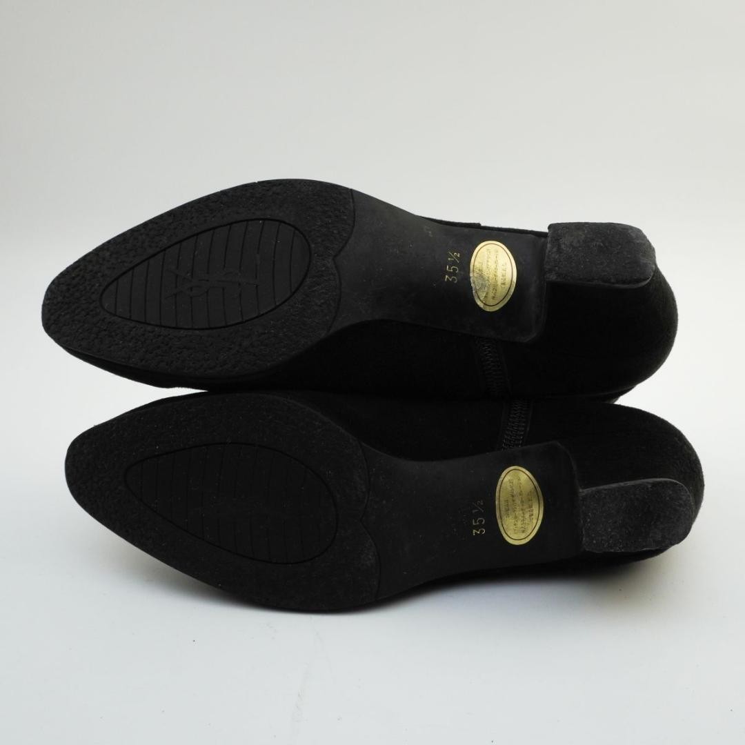 Saint Laurent Short Boots Shoes EU 35.5 US 5.5 Suede Black Authentic thumbnail 5